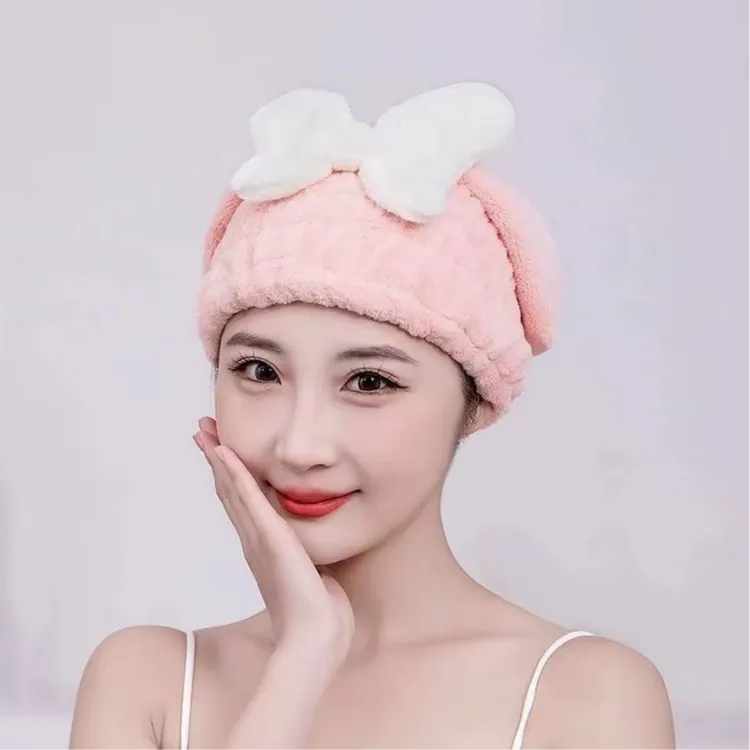 珊瑚绒新款干发帽浴帽吸水速干女沐浴包头擦头神器干发帽速干帽子