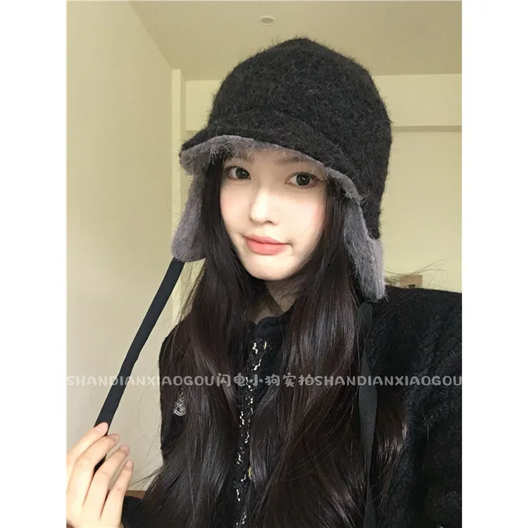 闪电小狗【护耳实用】加厚防风日系秋冬保暖休闲时尚帽子帽子