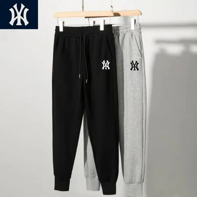 WY【加绒加厚】外贸单华棉加绒卫裤长裤束脚百搭时尚休闲裤刺绣JRWY