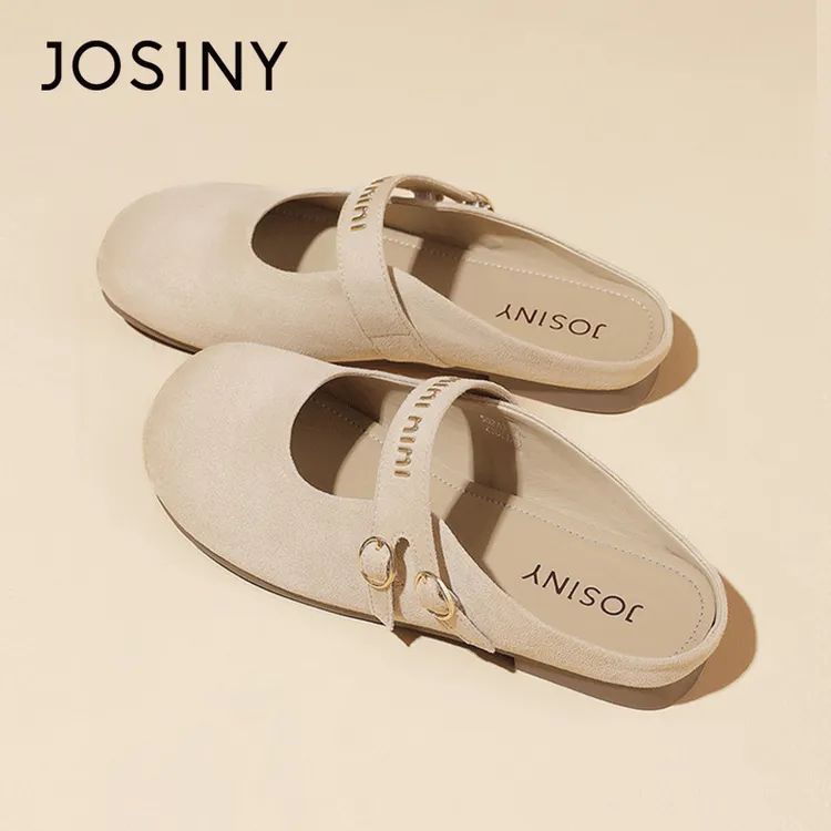 卓诗尼复古软底勃肯拖鞋女2025新款夏季舒适百搭懒人一脚蹬包头拖