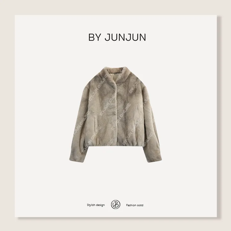 ByJunjun银兰貂 芬兰超皇冠短二水貂外套