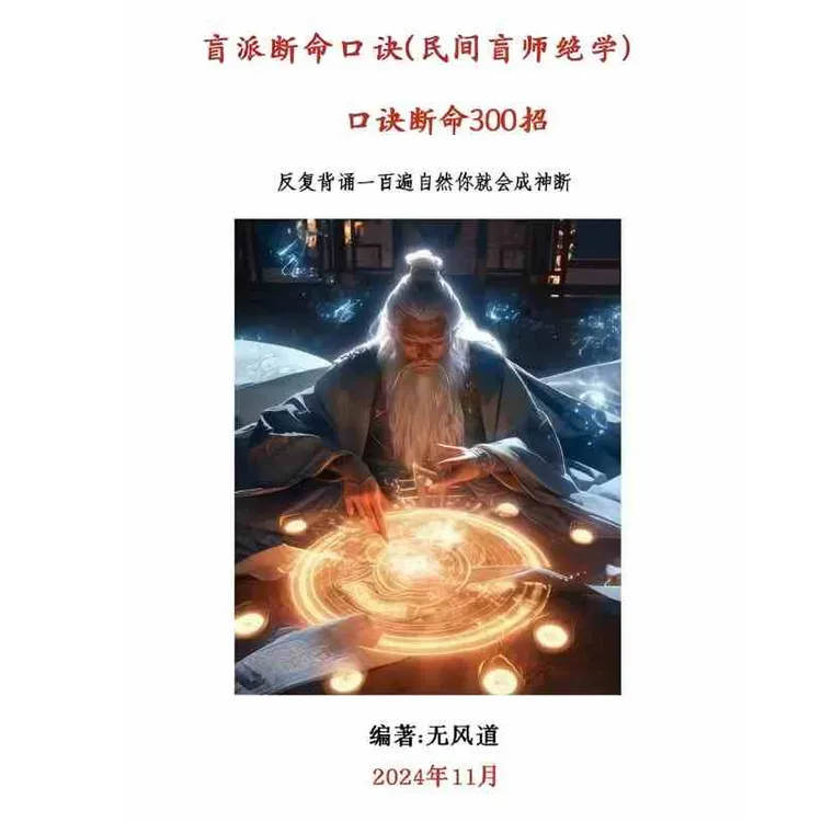 盲派断命口诀民间盲师绝学口诀断命招国学书籍