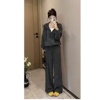 DD22韩系兔绒气质休闲运动长袖两件套