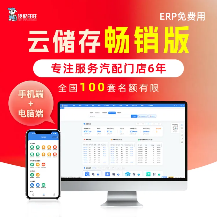 汽配旺旺门店管理系统|云储存畅销版
