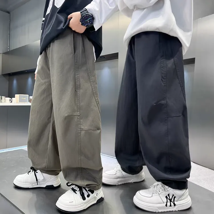男童裤子秋装休闲裤儿童春秋款痞帅运动裤大童炸街宽松12长裤15岁