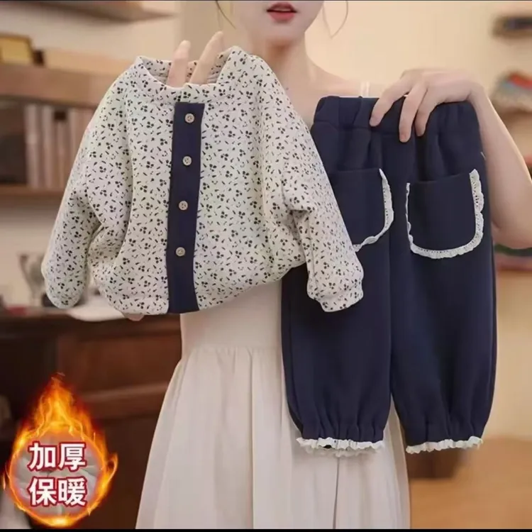 女童秋冬套装2025秋新款韩版童装女宝宝两件套