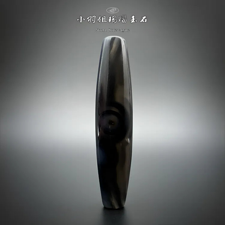 天然缠丝玛瑙会冰透一眼玛瑙勒子 尺寸60*13