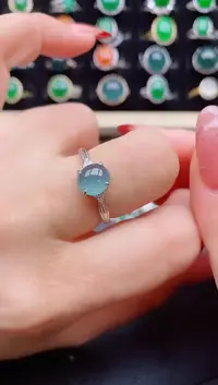 【闪购商品】翡翠戒指银S925镶嵌5805508