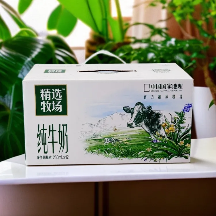 5月产蒙牛精选牧场纯牛奶250ml×12盒