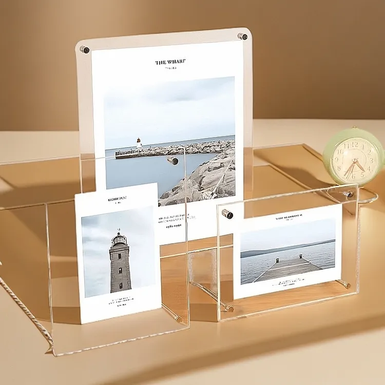 亚克力相框a摆台透明精致明信片照片相框ins4海报奖状授权书