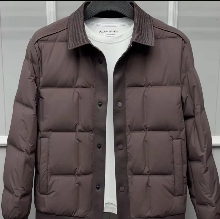 新款高端男士翻领休闲百搭保暖外套