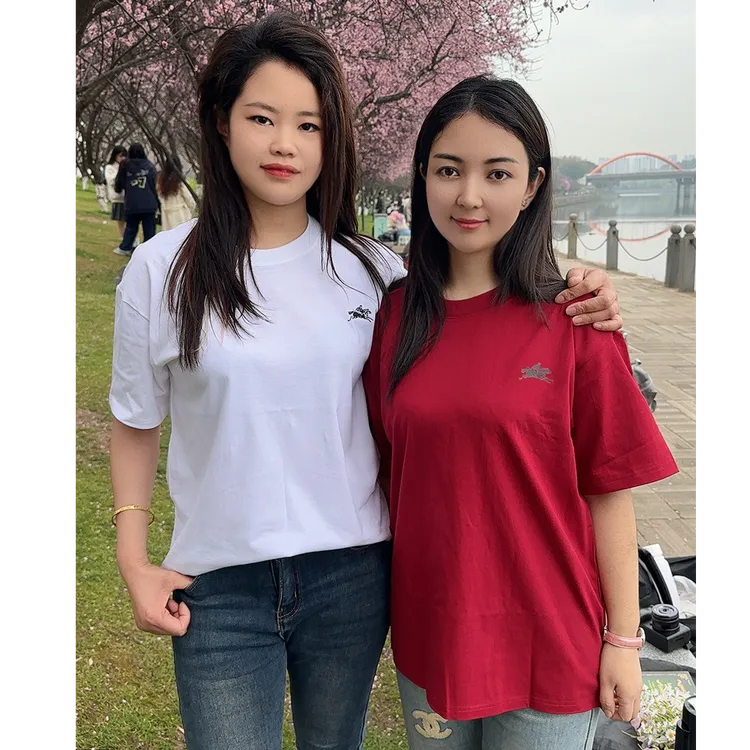 骑士聖保羅纯棉T恤短袖休闲夏季透气上衣圆领宽松百搭红色半袖