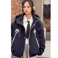 女童秋冬新款棉服连帽休闲中大女童百搭洋气外套夹棉上衣