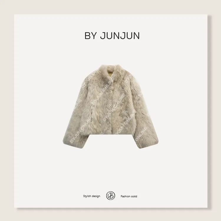ByJunjun漫雪托卡 羊皮皮毛一体外套冬季高级感皮草