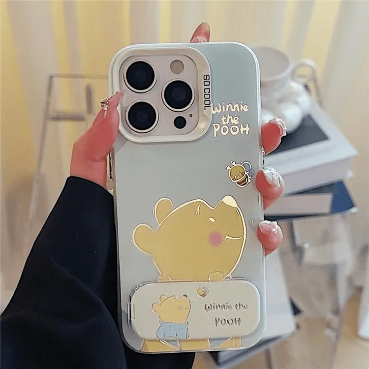 维尼熊A适用华为vivo小米oppo荣耀苹果16手机壳15镭射14防摔13
