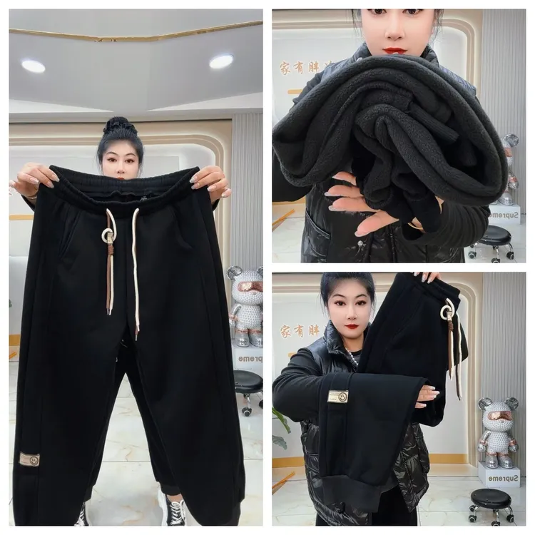 6062福利款加厚奥粒绒贴标卫裤