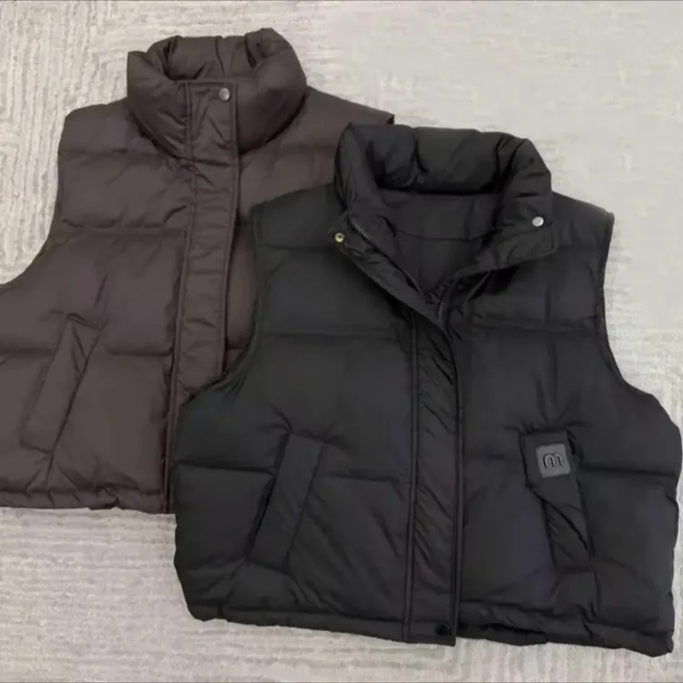 【歌莱图】2025冬季厚款拉链立领马甲保暖加厚百搭款#5819