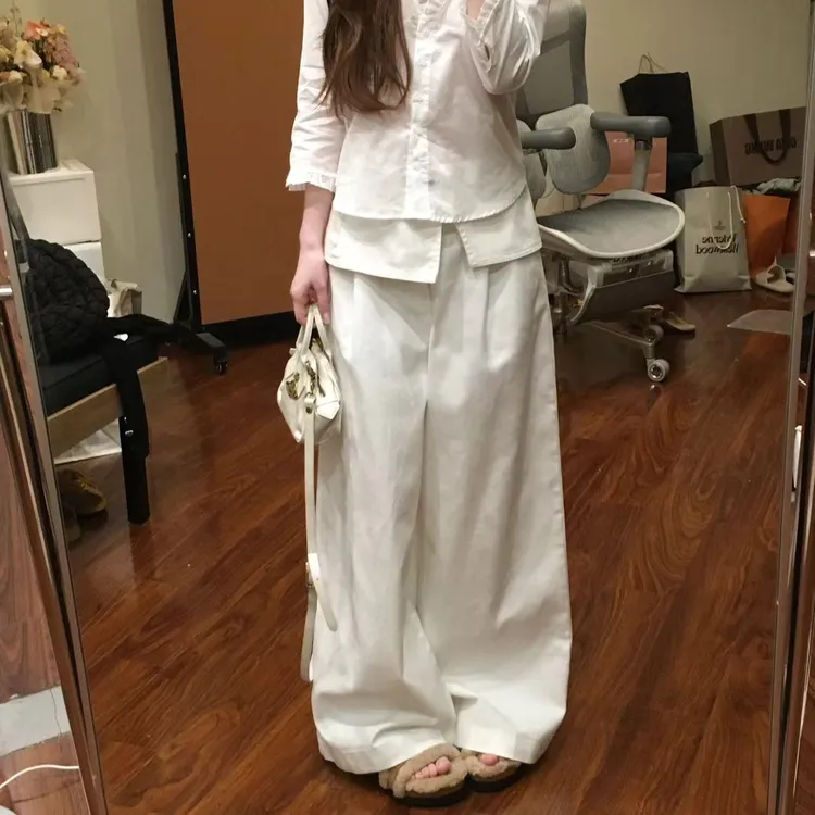 雯子专属【ins博主裤】可拆卸屁帘裤子后面松紧腰俏皮感显瘦牛仔裤女7866