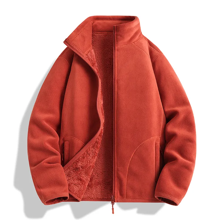 抓绒衣男女爆款2025新款加绒加厚保暖冲锋衣内胆妈中年奥利绒外套