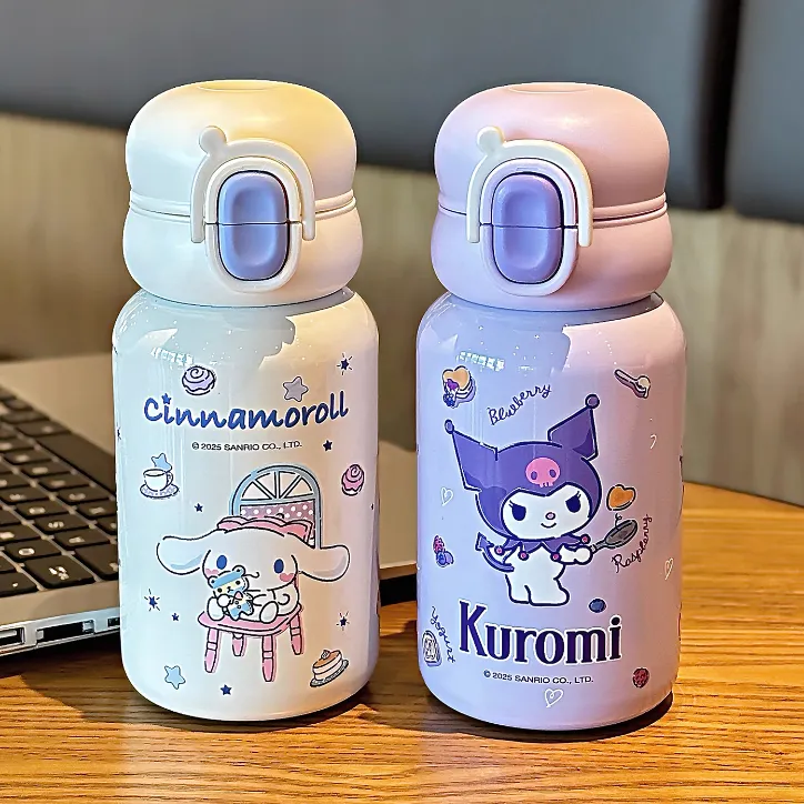 三丽鸥儿童保温杯女孩316双饮口吸管杯学生上学水杯库洛米美乐蒂