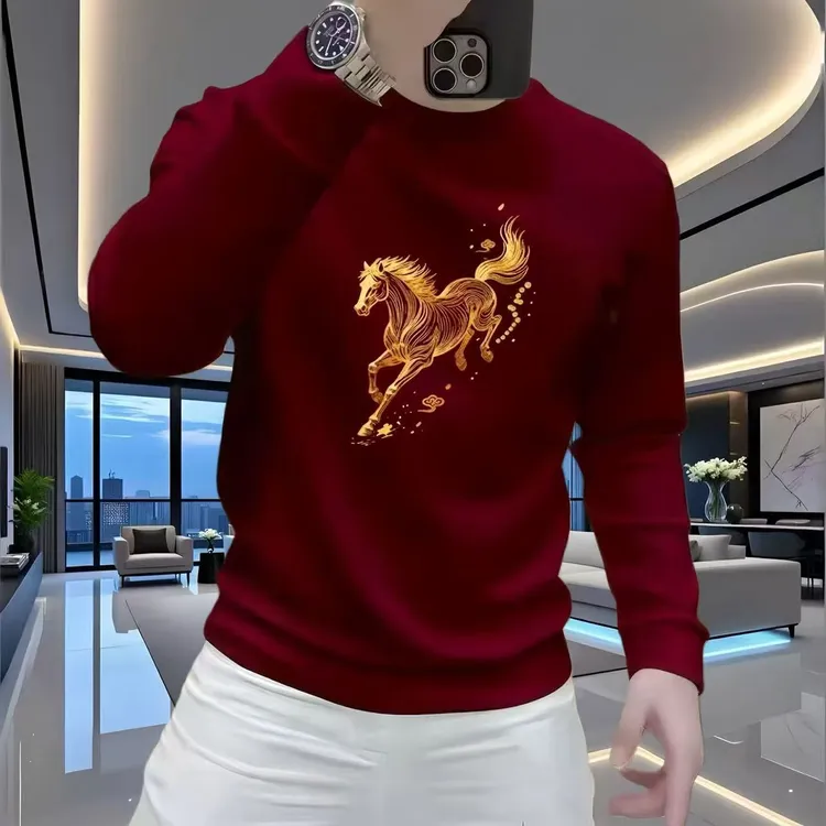 潮牌重磅圆领卫衣长袖百搭帅街头休闲秋冬季时尚男士潮流卫衣