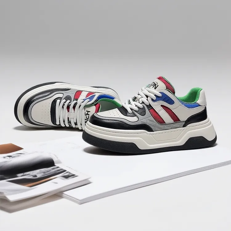 2025秋冬男鞋新款头层牛皮百搭时尚潮流运动休闲鞋男增高潮鞋板鞋