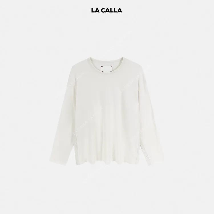 LA CALLA吉拉竖坑条编织拼接打底OY-AE6998