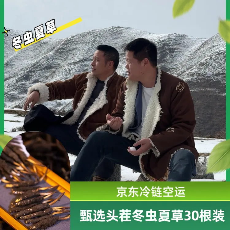 【海哥专属】甄选头茬新鲜采挖冬虫夏草30根京东冷链空运