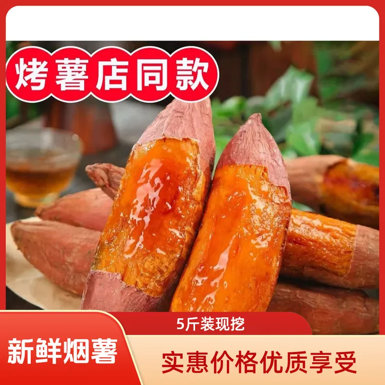 山东烟薯25号软糯甜香现挖糖心流油烤地瓜烤蜜薯3斤/5斤