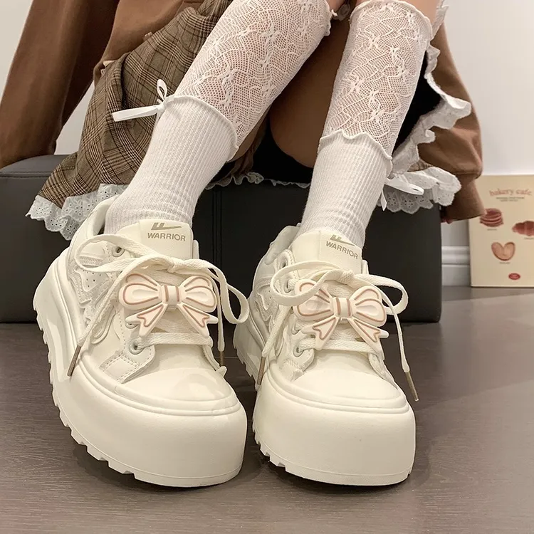 回力爆款透气蝴蝶小白鞋女2025夏季新款原创休闲鞋厚底百搭运动鞋