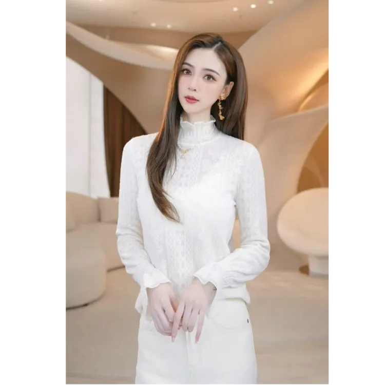 COCO BECCI【蝴蝶打底】绵羊毛桑蚕丝复古百搭针织衫CFJJC311054