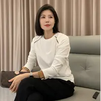 JY25秋冬时尚简约磨毛长袖圆领拼色休闲百搭T恤