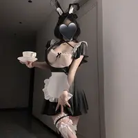 SUEKISS性感兔女郎角色扮演情侣女仆装情侣战袍 80-125斤