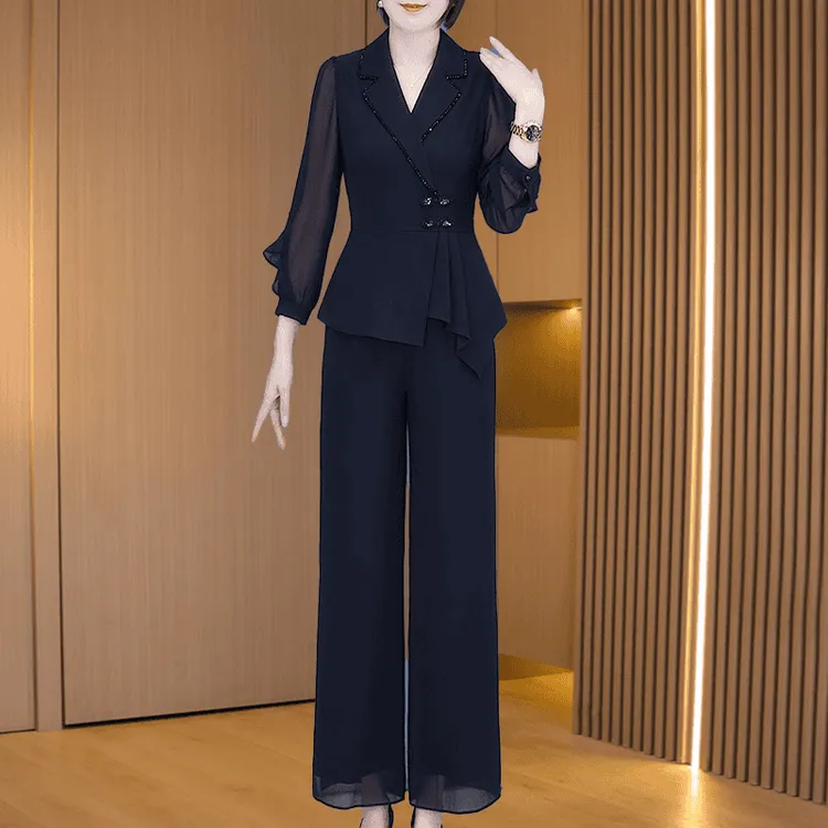 新中式套装女2025新款春秋爆款轻奢高级感穿搭妈妈超火减龄两件套