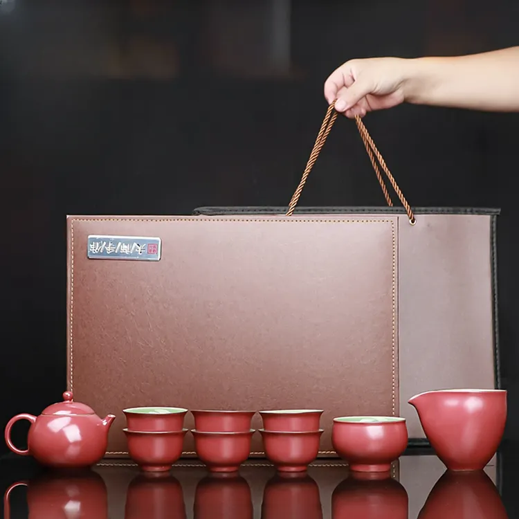 故宫红文创茶具套装家用高档轻奢陶瓷茶壶茶杯礼盒装送礼送长辈