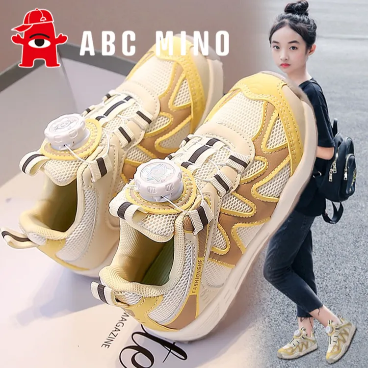 ABC MINO女童鞋2025新款春秋儿童软底运动鞋女孩轻便休闲鞋中大童