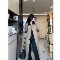 复古港调质感灯芯绒拼接风衣#0914