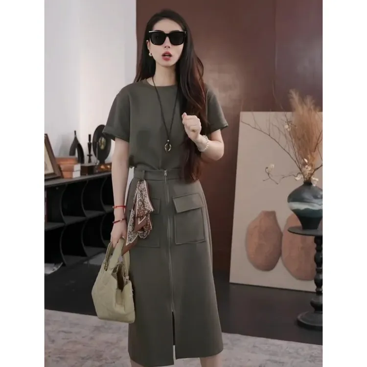 夏日山茶/连衣裙 夏季新款时尚显瘦连衣裙