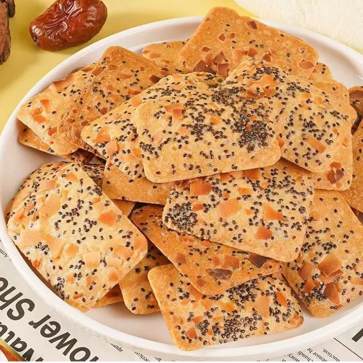 奇亚籽红枣山药椰子脆薄脆独立包装真材实料饼干营养饼干零食山药