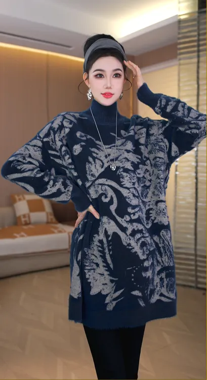 加厚保暖【如意清澜】圣诞节出片衣服洋气上档次毛衣上衣-3129#