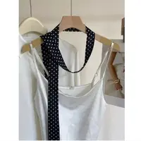 【波点丝带】韩系波点高级感百搭慵懒挂脖丝巾