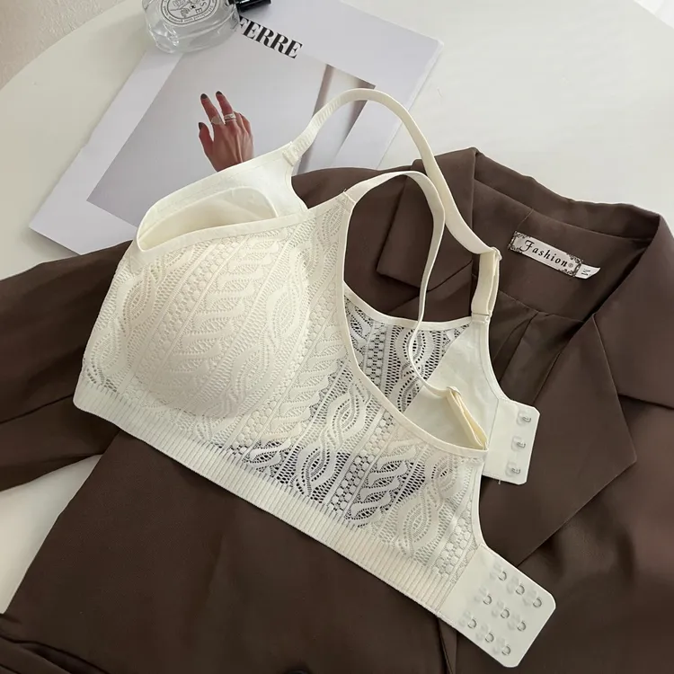 性感蕾丝内衣少女透气轻薄款美背防下垂无钢圈收副乳无痕聚拢文胸