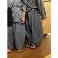  儿童裤子春夏装韩版男女童轻薄透气条纹灯笼裤休闲防蚊裤阔腿裤