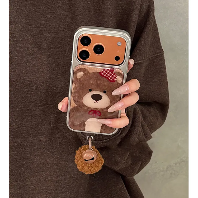 早秋款泰迪熊适用苹果17promax手机壳iphone16新款15保护套14防摔