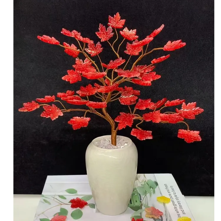 【映山红】 琉璃  枫叶( 大号）  DIY材料包