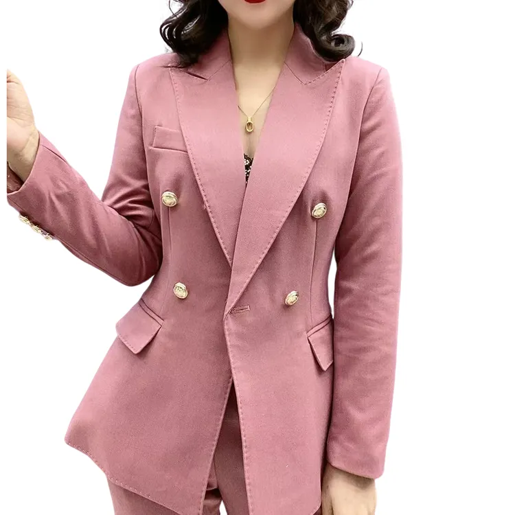 D6815-新款时尚 气质百搭 西服修身显瘦组合套装