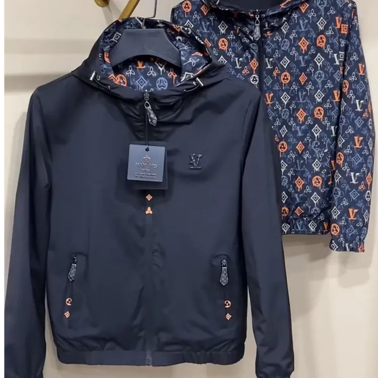 男士连帽轻奢两面服春季新款外套2454款运动时尚薄款