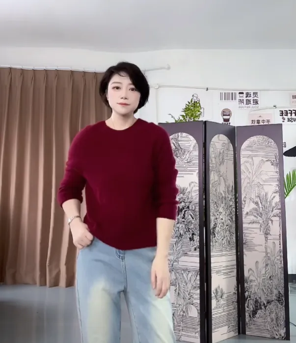 【U.M】丝羊绒白厂丝康宝莱针织衫羊绒衫