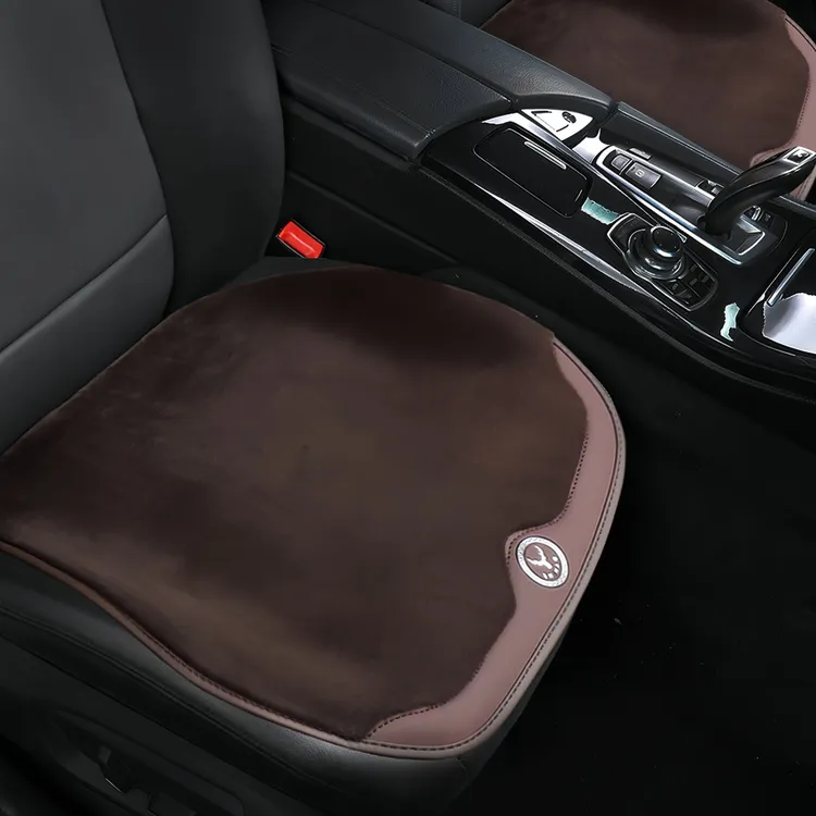 水貂绒汽车坐垫冬季皮毛一体短毛绒无靠背三件套单片保暖座垫