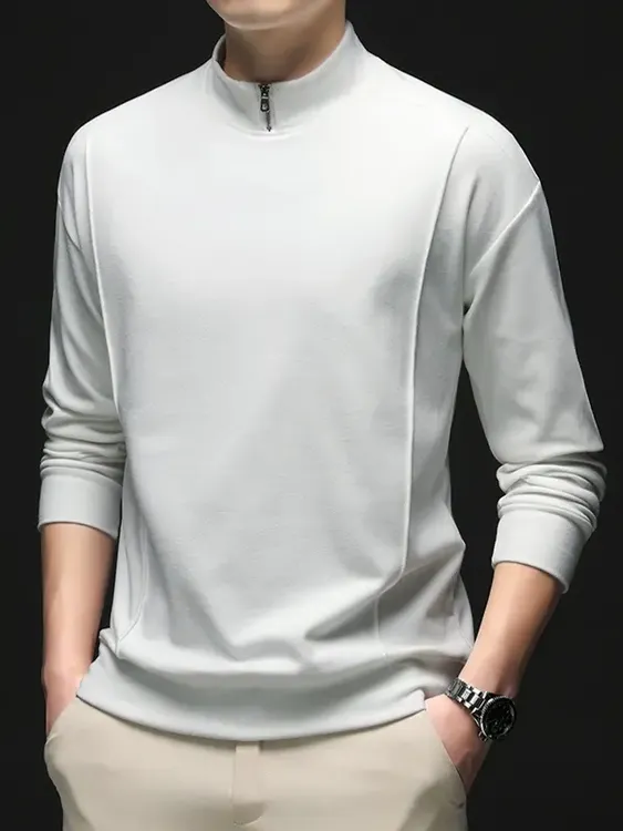 【秋冬必备】爱贵马男士半高领德绒休闲潮流卫衣打底衫11703-H29